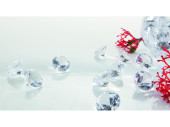 diamants acrylique clair 32mm, 100ml, env. 6 pièces