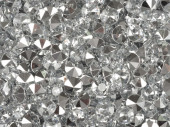 diamants clair/miroir 10mm, 75ml, env. 150 pièces