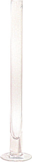 Glasvase Röhre auf Fuss 20cm hoch x Ø 3cm