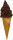 Softice-Cornet Chocolat 19 x Ø 5,5cm
