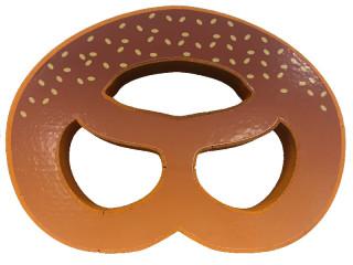 Brezel XL braun Styrofoam 50 x 37 x 6cm