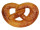Brezel gross 29 x 19cm braun Kunststoff