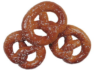Brezel klein 3er Set 12 x 10cm,  PVC
