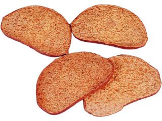 Brotscheiben braun 4er Set 9 x 14cm,  PVC