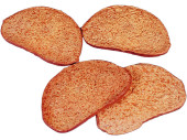 Brotscheiben braun 4er Set 9 x 14cm,  PVC