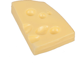 Emmentalerkäse-Scheiben 16 x 10 x 4cm,  PVC, 2er Set