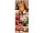 bannière textile saucisson rouge-brun 75 x 180cm, ourlet tunnel en haut+en bas
