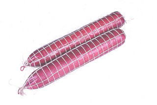 Salami gross rot im Netz Ø 6,5 x 45cm