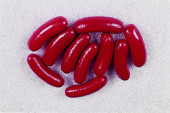 Würstchen klein rot 10er Set Ø 3 x 9,5cm
