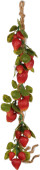 Erdbeergirlande mit Bast 70cm, Erdbeeren 3,5 - 4,5cm