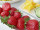 Erdbeeren 12er Set rot mit Blättern, 4 - 5cm