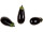 Aubergine 3er Set 13,5 x 6cm PVC
