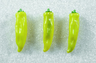 Paprika spitz gelb 3er Set 16cm lang Kunststoff