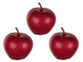 Apfel rot 3er Set 7.5 x 6,5cm PVC