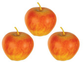 Apfel gelb/rot 3er Set 7.5 x 6,5cm PVC