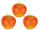 Apfel gelb/rot 3er Set 7.5 x 6,5cm PVC