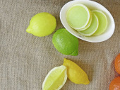 Limone/Limette grün 3er Set 6 x 8 cm PVC