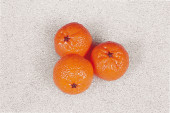 Mandarine orange 3er Set Ø 6,5cm PVC, ohne Laub