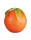 Orange gross mit Blätter Ø 17,5cm