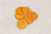 Orangenscheiben 6er Set Ø 6cm PVC