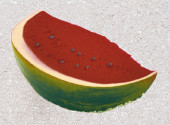 Wassermelonen-Stücke 2er Set 17 x 8cm PVC rot/grün