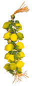 Zitronenzopf gelb/grün 50cm lang mit 20 Zitronen