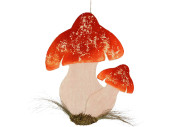 champignon pour accrocher rouge 50 x 64cm