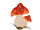 mushroom hanger red 50 x 64cm