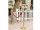 Personenleitsystem Classic Stange 100cm gold Kugel-Spitze, 4-Wege-Halter