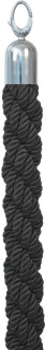 Personenleitsystem Classic Kordel 150cm schwarz/chrom geflochten