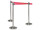 Personenleitsystem ausziehb. Edelstahl, Gurt 210cm rot