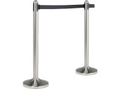 Personenleitsystem ausziehb. Edelstahl, Gurt 210cm schw.