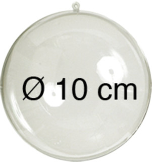 Kugel PS klar 5er Set Ø 10cm mit Aufhängeöse 2-tlg.