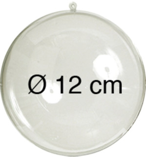 Kugel PS klar 4er Set Ø 12cm mit Aufhängeöse 2-tlg.