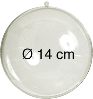 Kugel PS klar 5er Set Ø 14cm mit Aufhängeöse 2-tlg.