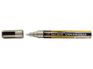 Kreidemarker dünn silber 2-6mm Spitze Securit abwischbar