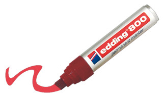 Stift Edding 800 rot Keilspitze 4-12mm wasserfest Permanentmarker nachfüllbar