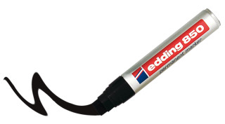 Stift Edding 850 schwarz Keilspitze 6-16mm wasserfest Permanentmarker nachfüllbar