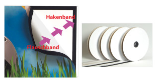 Hakenband weiss 20mm x 25m selbstklebend