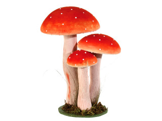 fly agaric large 3-pcs. red/white 36cm