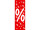 Banner %-Zeichen rot/weiss 48 x 138cm Papier