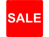Hänger "SALE" rot/weiss 48x48cm inkl. 2...