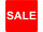 Hänger "SALE" rot/weiss 48x48cm inkl. 2 C-Haken PVC