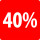 Hänger 40% rot/weiss 48x48cm inkl. 2 C-Haken PVC