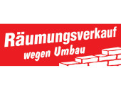 Ankleber Räumungsverkauf wegen Umbau 24 x 68cm...