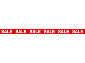 Ankleber XXL "SALE" rot-weiss, 250 x 15cm