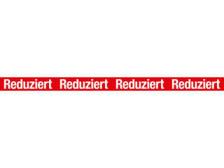 Ankleber XXL "Reduziert" rot-weiss, 250 x 15cm