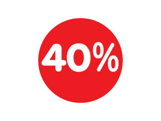 Ankleber rund Rabatt 40% Ø 32cm Klebefolie rot/weiss