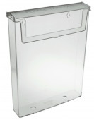 Prospekthalter mit Deckel Polystyrol glasklar A4 hoch zum...