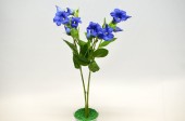 Enzian 6 Blüten blau 48cm lang